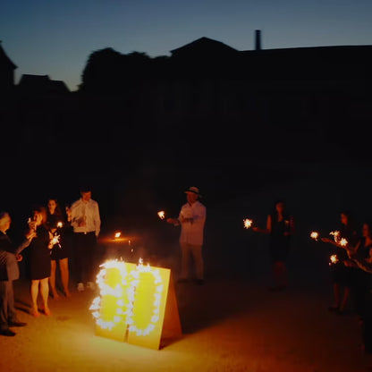 Brennende Zahlen 0 bis 9, Zahlen Lichterbild