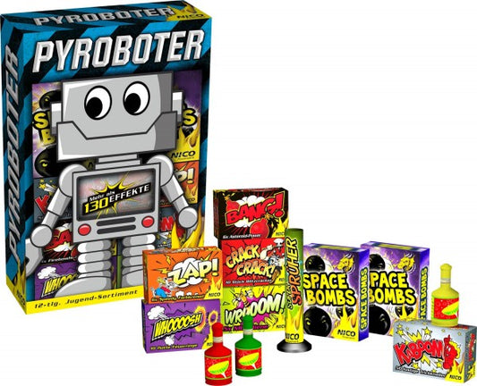 NICO Pyroboter, 12 Schachteln sortiert